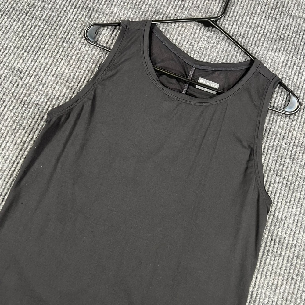 Athleta Tank Top Shirt Womens Medium Black Sleeveless Workout Casual Active